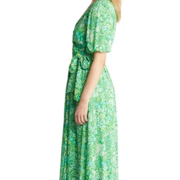 BTFL-Life Kyla Green Wrap Maxi Dress NWT - Picture 4 of 11